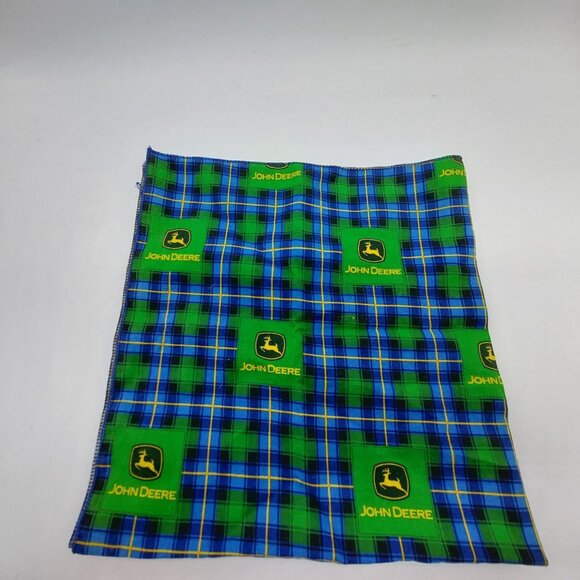 John Deere Plaid Bandana Neck Scarf Handkerchief - Picture 3 of 4